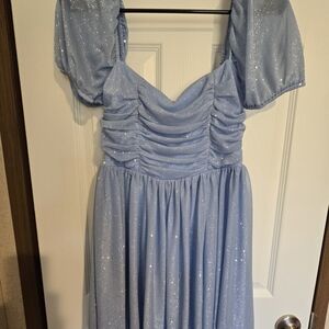 Jump Shimmering Blue Formal Dress